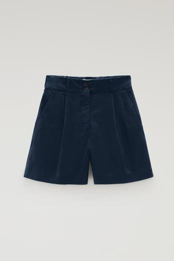 Pure Cotton Poplin Shorts Blue | Woolrich