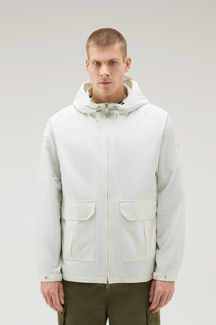 Cruiser Jacket in Ramar Cloth with Hood White photo 1 | Woolrich