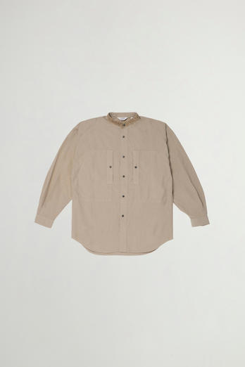 Garment-Dyed Shirt in Pure Cotton Poplin Beige photo 1 | Woolrich