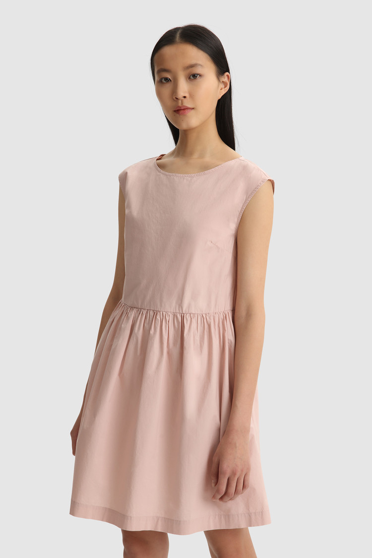 Robe en popeline à mancherons