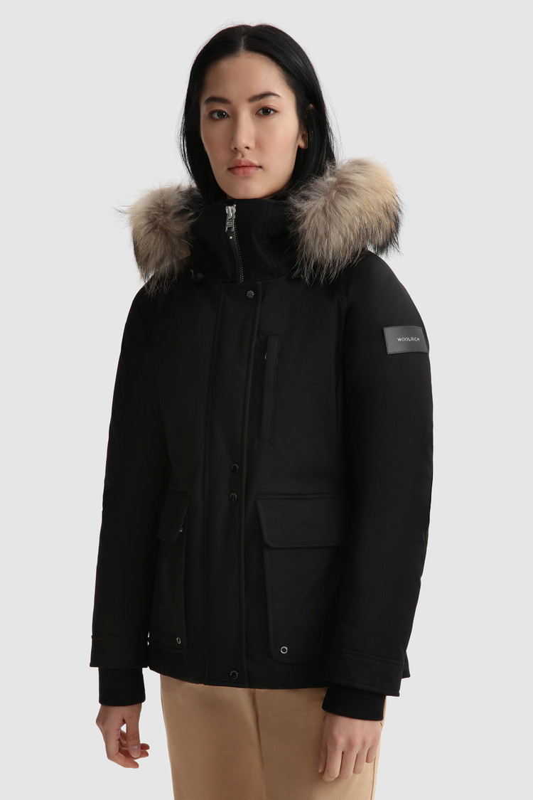 Yetna Parka con coulisse e cappuccio removibile