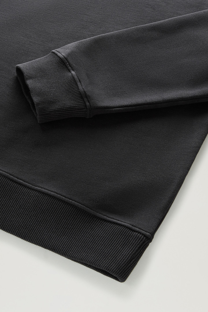 Sweat-shirt à col rond en pur coton Noir photo 7 | Woolrich