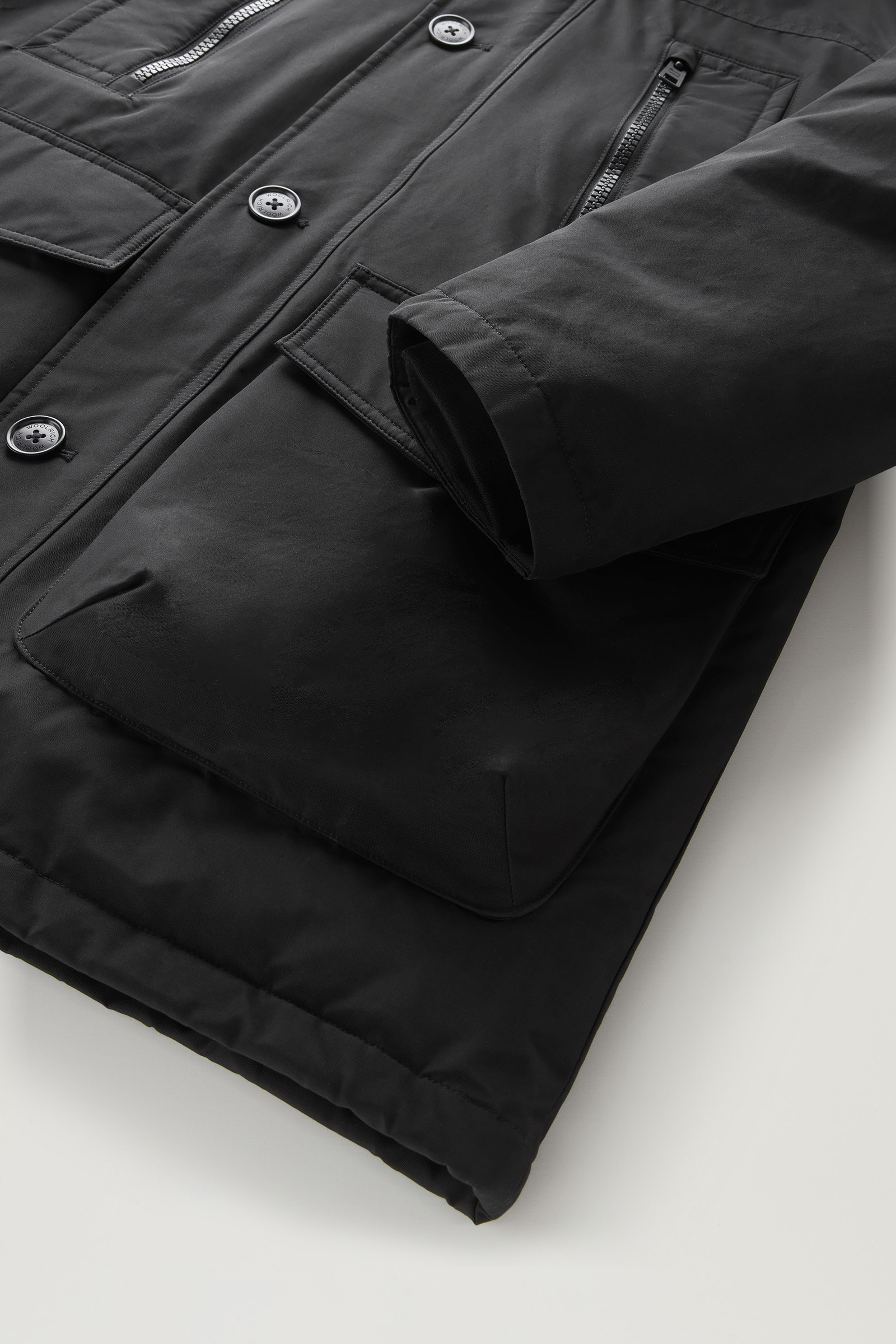 Men's Arctic Parka Evolution in Ramar Cloth Black | Woolrich USA
