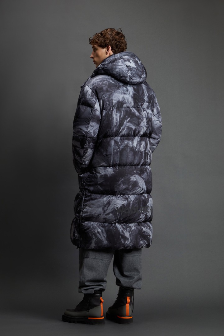 Long Down Jacket in Ripstop Fabric by Todd Snyder Gray photo 3 | Woolrich