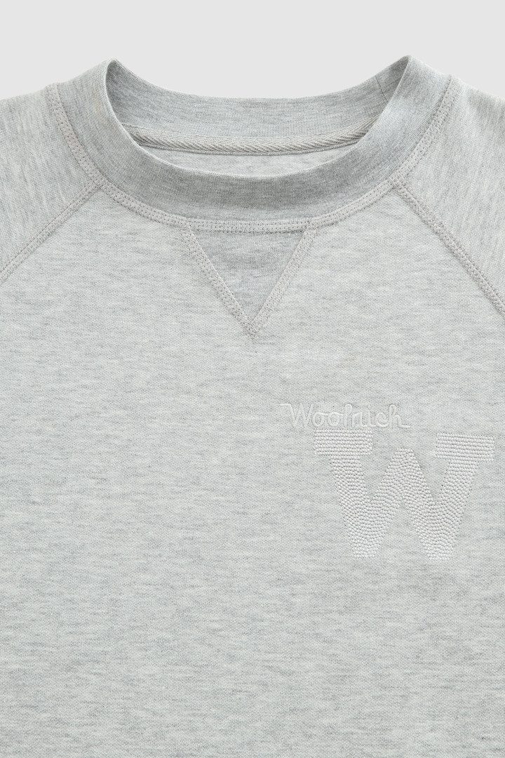 Sweat American à col ras du cou avec logo brodé grey photo 5 | Woolrich
