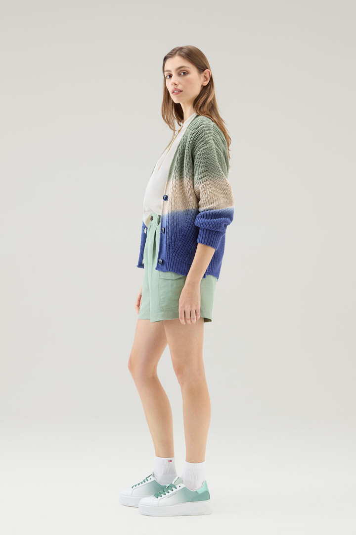 Pure Cotton Cardigan with Color Shades Green photo 2 | Woolrich