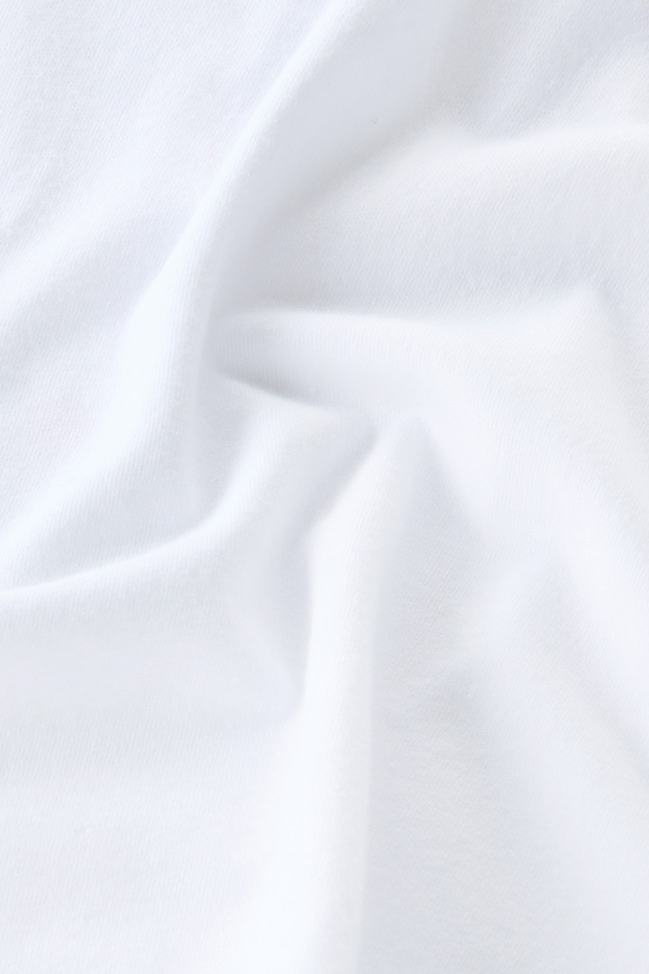 Maglietta a maniche lunghe da bambino in puro cotone Bianco photo 6 | Woolrich