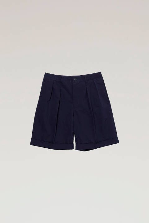 Pantalones cortos de sarga Cavalry de mezcla de algodón Azul | Woolrich