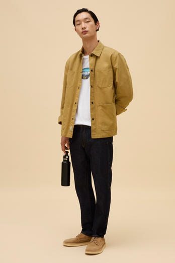 Stückgefärbtes Overshirt aus Canvas aus reiner Baumwolle Beige | Woolrich