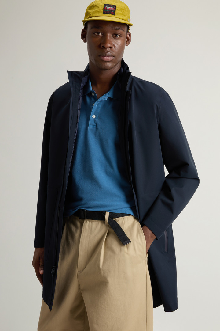 2-In-1 Jacket in Two-Layered Fabric Blue photo 4 | Woolrich