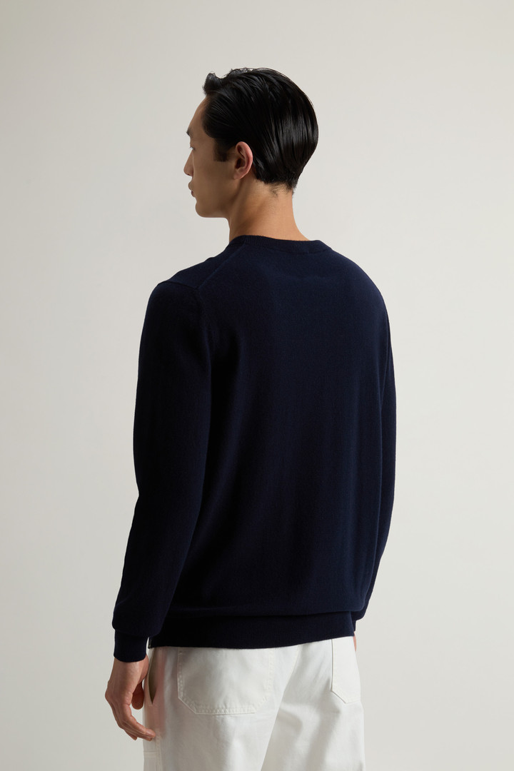 Pullover mit Rundhalsausschnitt aus reiner Kaschmirwolle Blau photo 2 | Woolrich