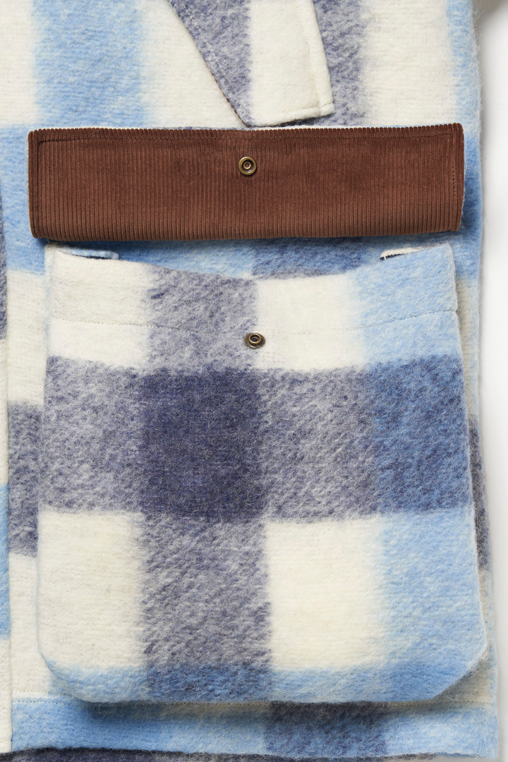 CHECK FLEECE MOUNTAIN PARKA Blau photo 9 | Woolrich