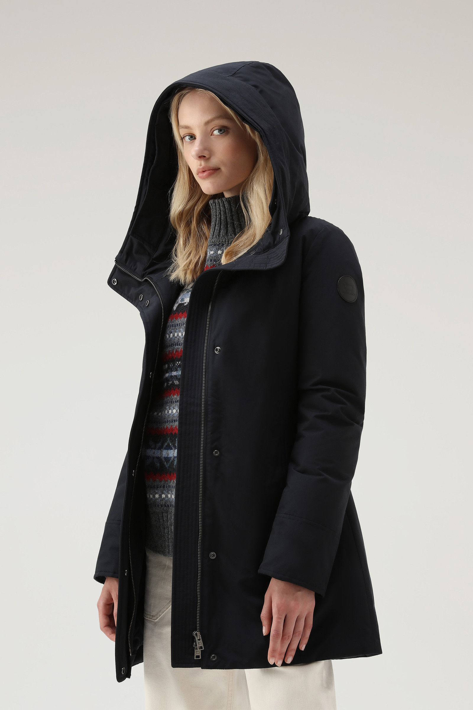 Women's Boulder Parka in Ramar Cloth with Hood and Detachable Faux Fur ...