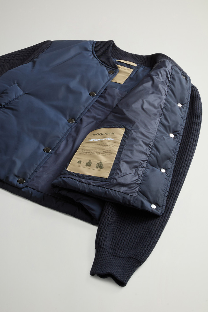 Nylon Hybrid Bomber Blue photo 8 | Woolrich