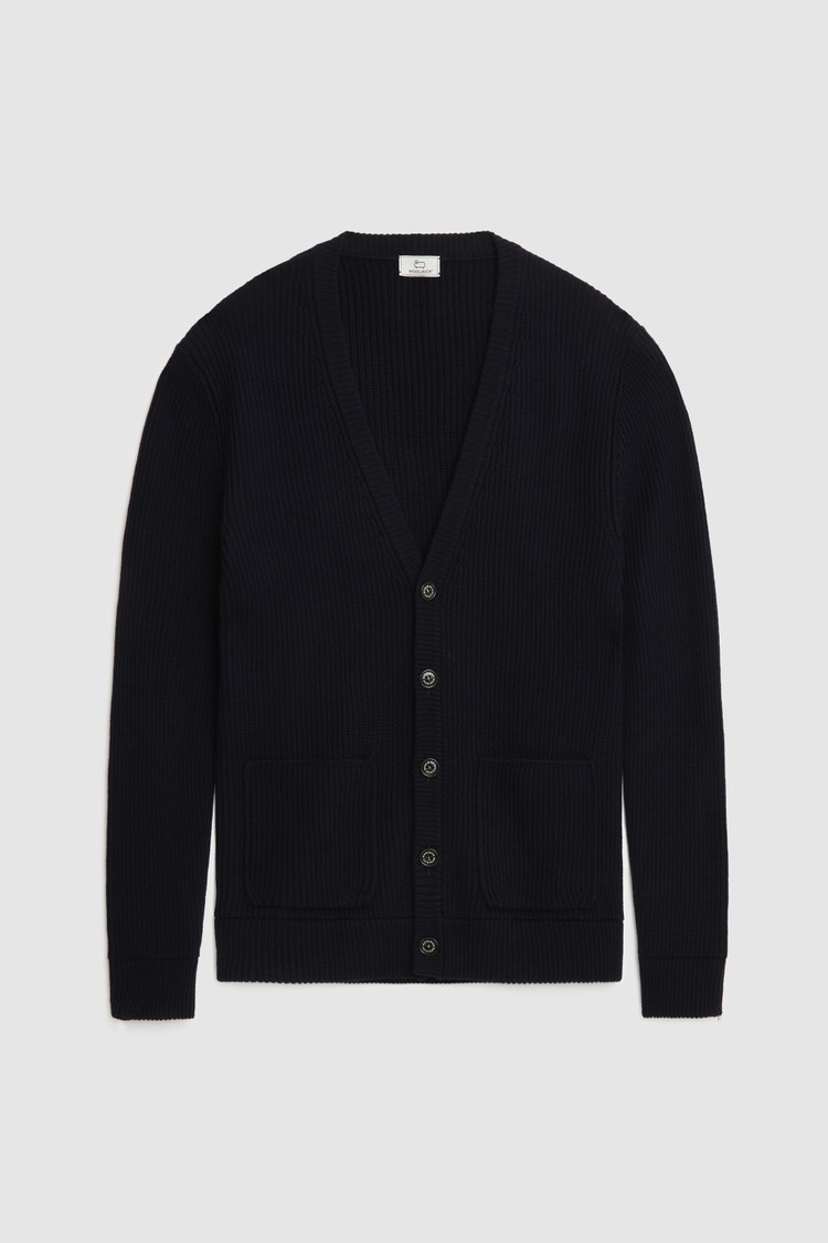 Ribgebreid vest van Merinos