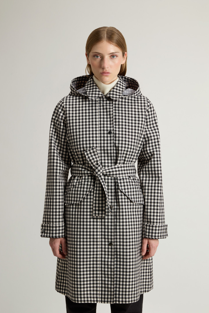 Yarn-Dyed Trench Coat in Three-Layer Fabric with Hood Gray photo 1 | Woolrich