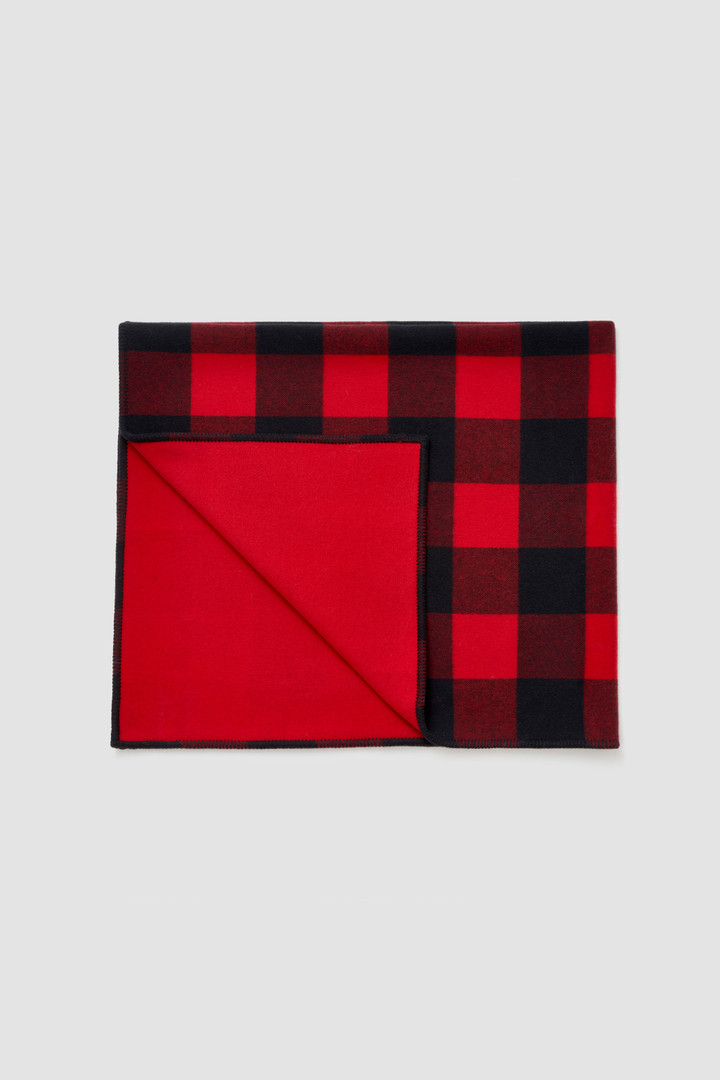 Buffalo Check Pure Wool Blanket - Made in Italy Red photo 2 | Woolrich