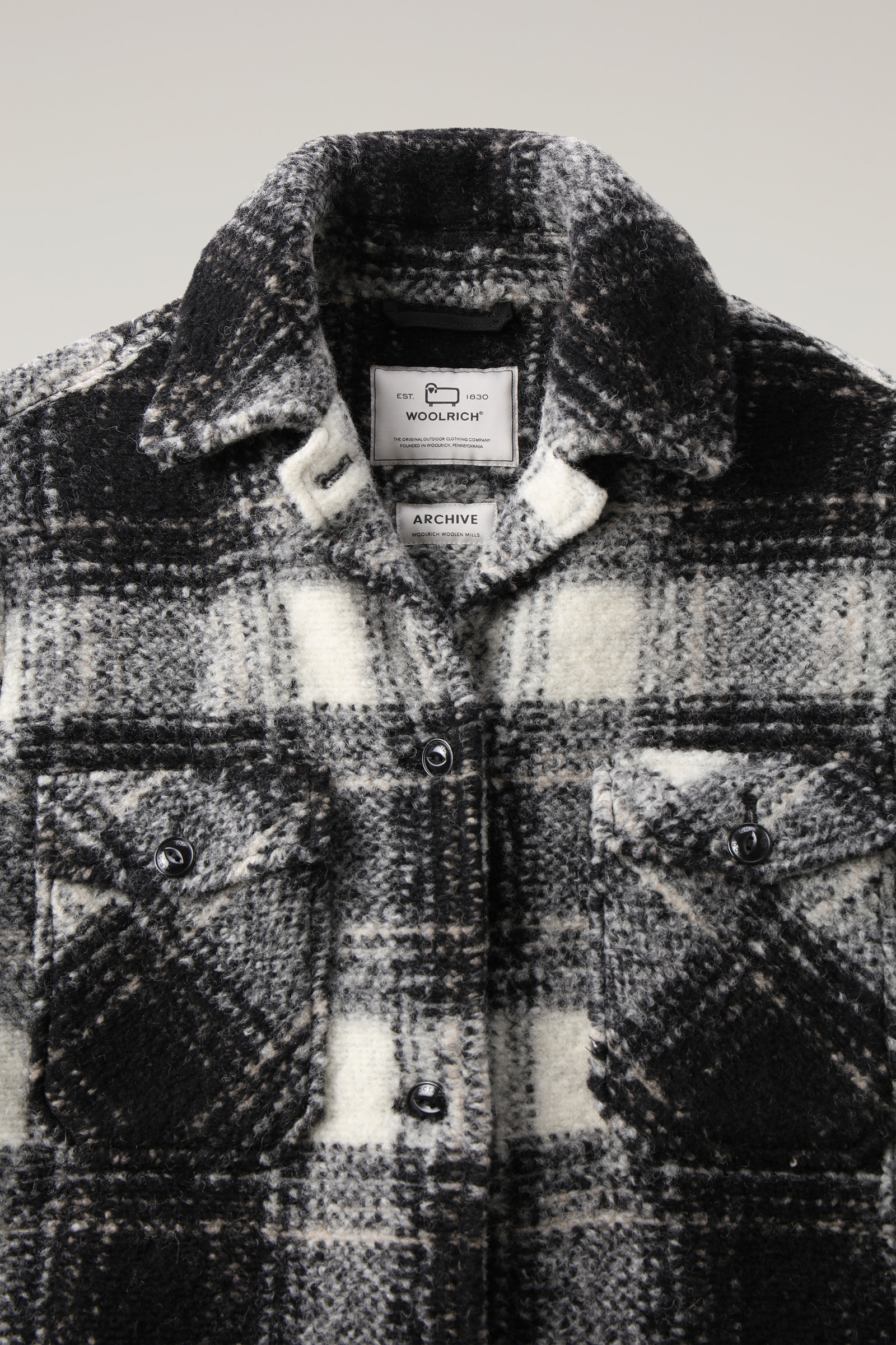 Mantel Gentry aus Wollmischung schwarz photo 6 | Woolrich