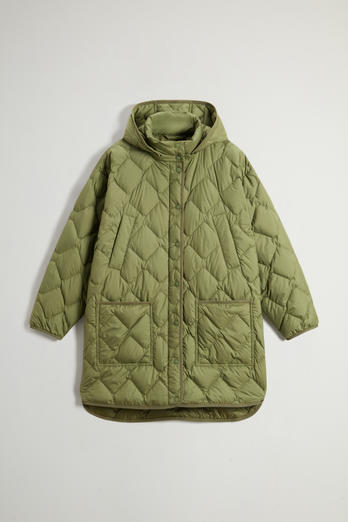 Heritage Cape Jacket in Microfiber with Removable Hood Green photo 1 | Woolrich