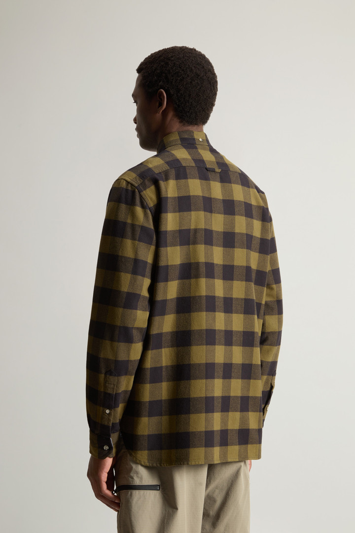 Flannel Shirt with Checked Pattern Green photo 3 | Woolrich