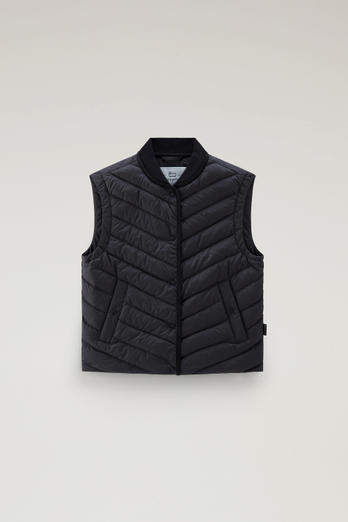 Microfiber Vest with Chevron Quilting Black | Woolrich