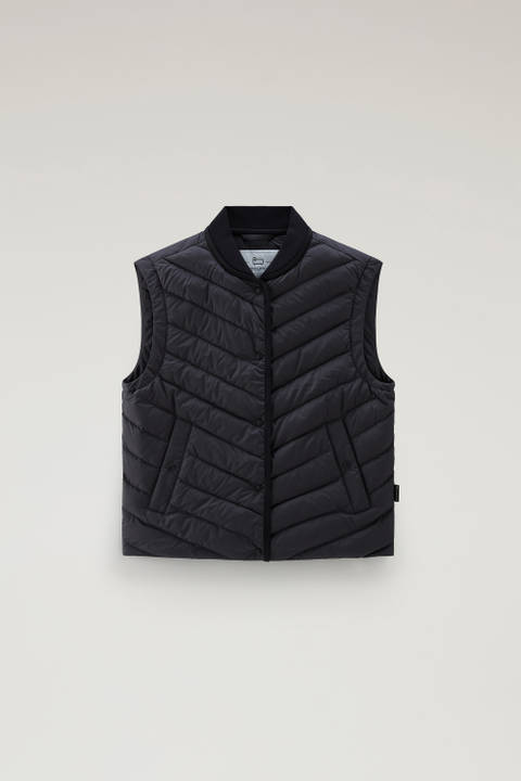 Microfiber Vest with Chevron Quilting Black photo 2 | Woolrich