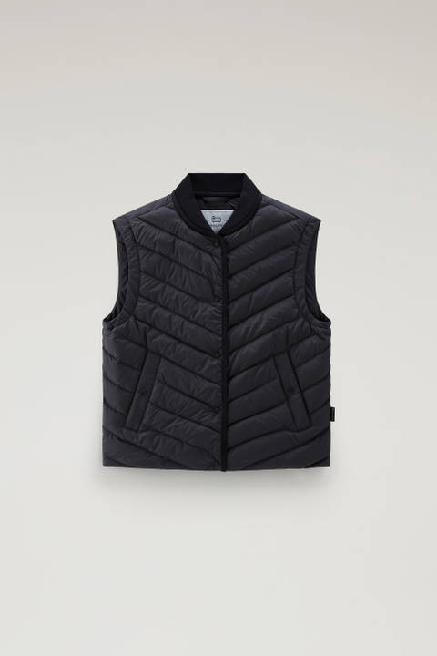 Veste sans manches en microfibre avec matelassage chevron Noir photo 2 | Woolrich