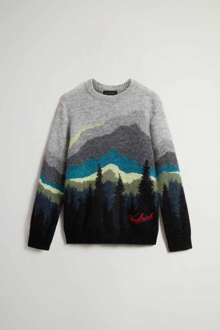 Mohair- and Wool-Blend Crewneck Sweater with Gradient Motif by Todd Snyder Gray photo 7 | Woolrich