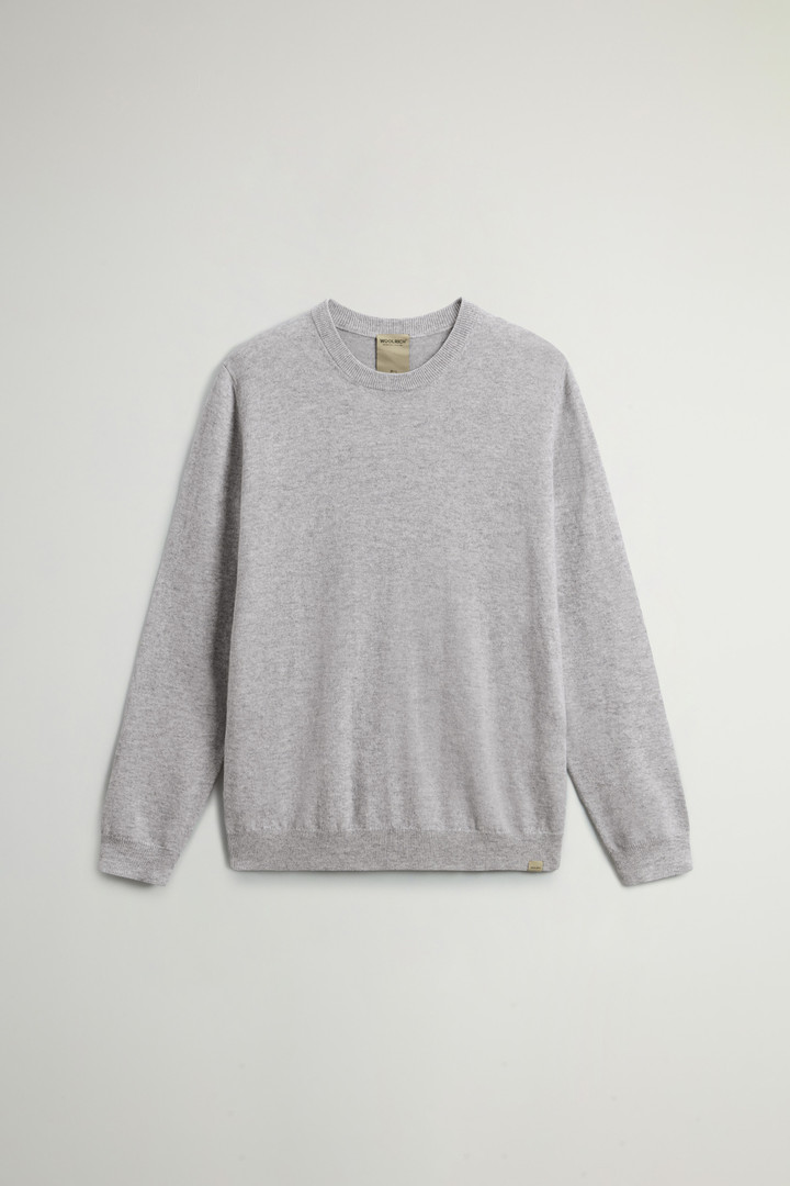 Pullover mit Rundhalsausschnitt aus reiner Kaschmirwolle Grau photo 5 | Woolrich