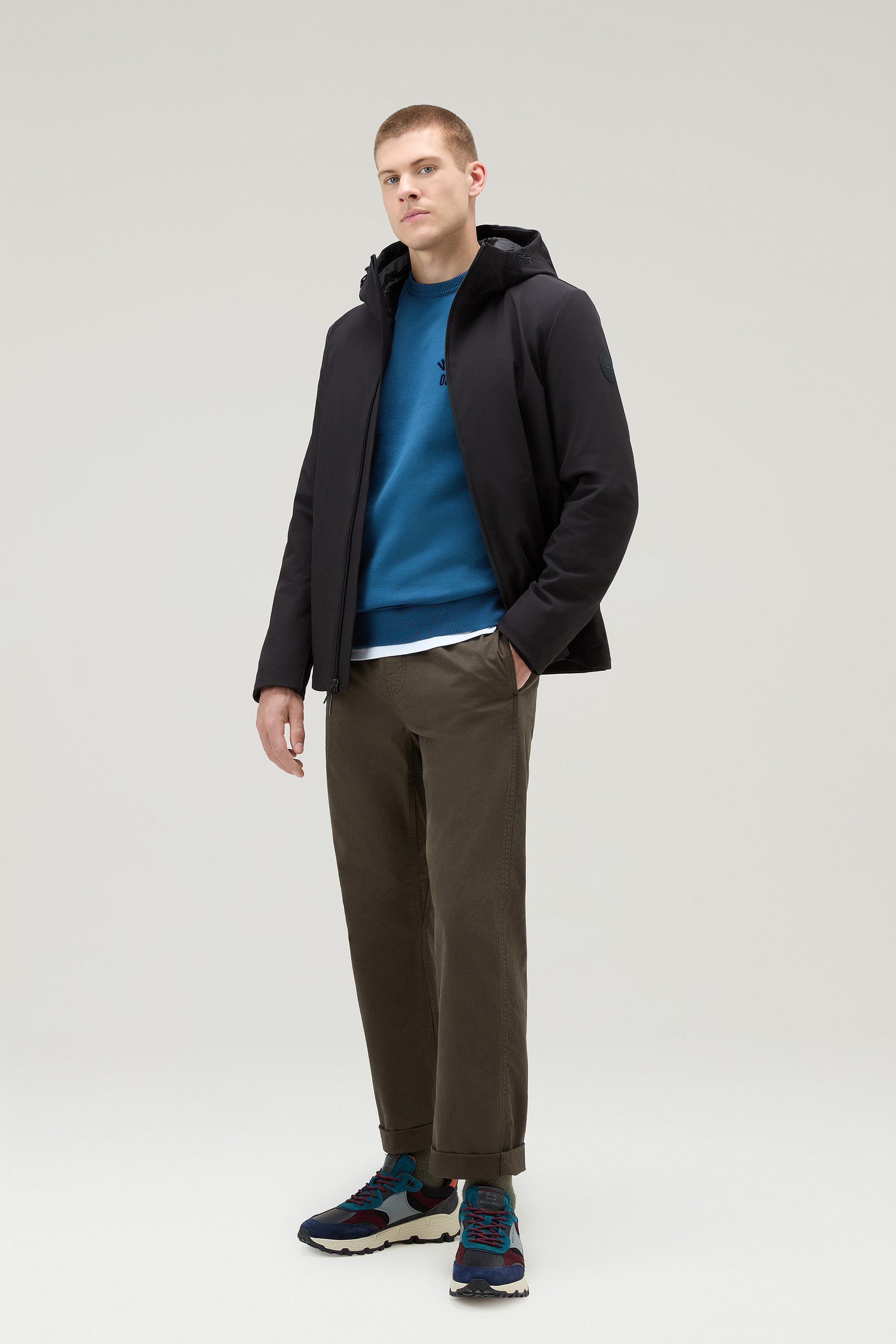 Crewneck Sweatshirt in Pure Cotton Blue photo 4 | Woolrich