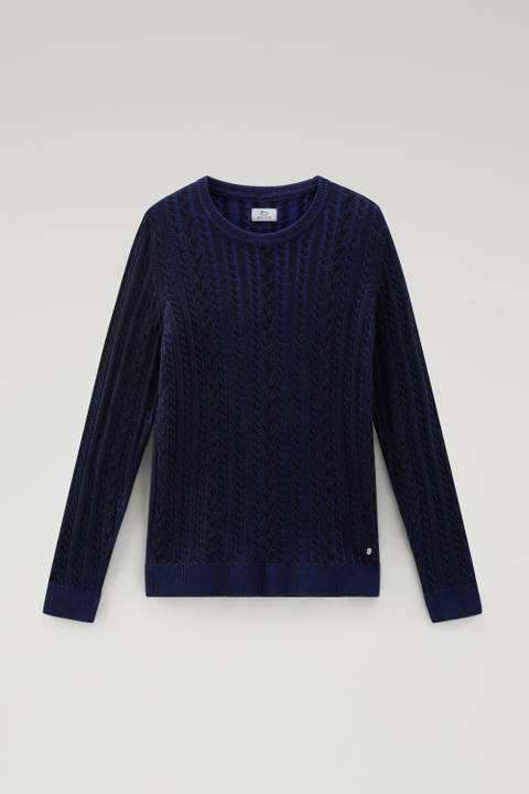 Vanisè Crewneck Sweater in Pure Cotton Blue photo 2 | Woolrich