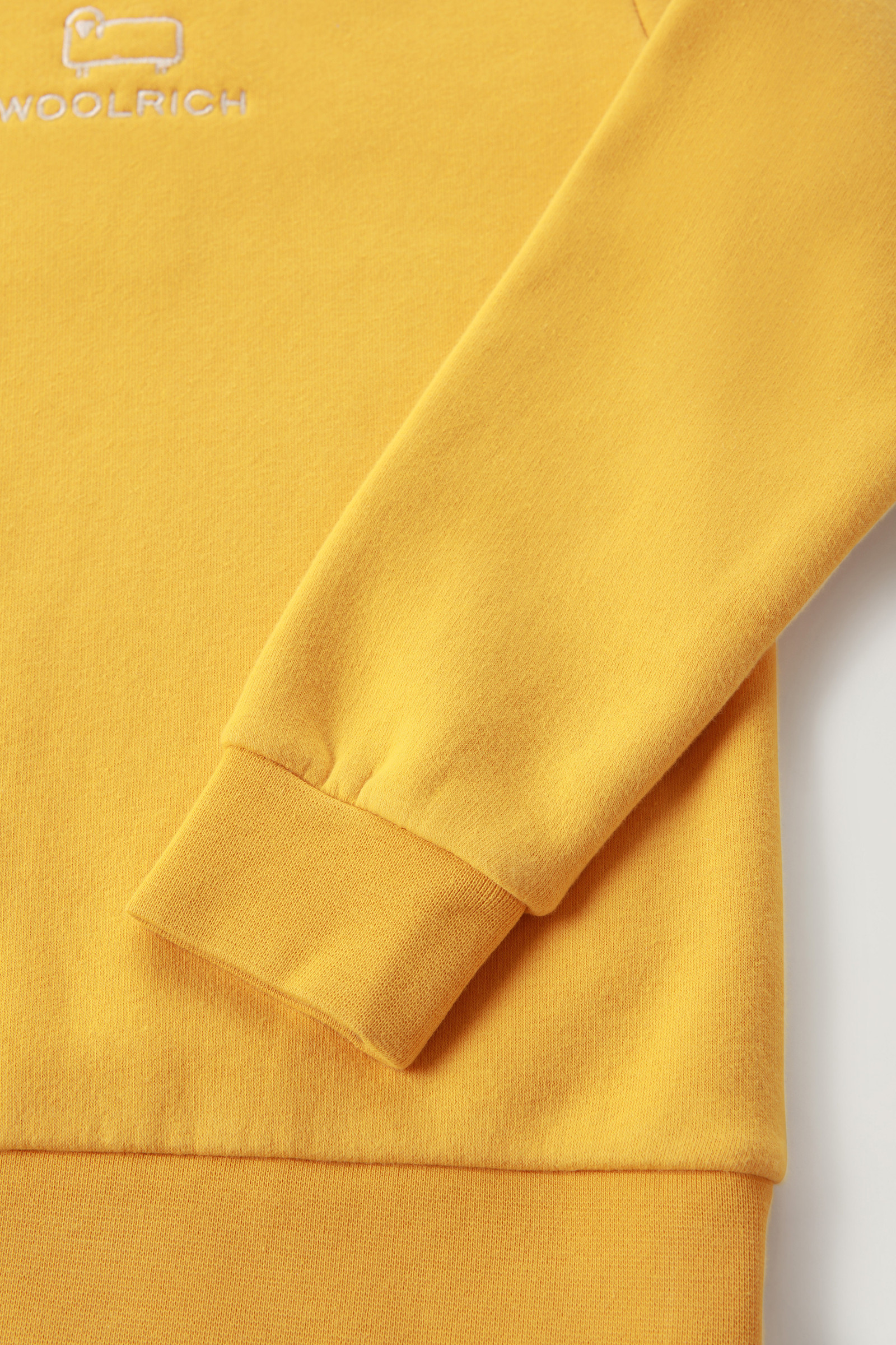 Boys' Logo Crewneck Sweatshirt in Fleece Yellow photo 5 | Woolrich