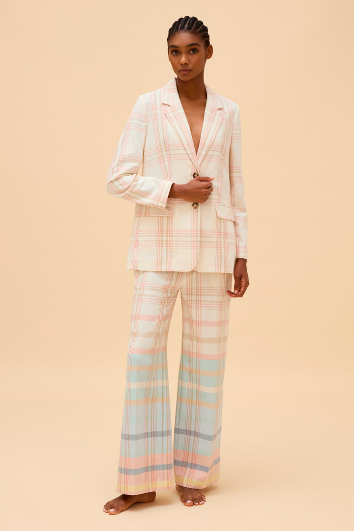 Blazer in Manteco Cotton Blend with Checked Pattern Multicolor photo 9 | Woolrich