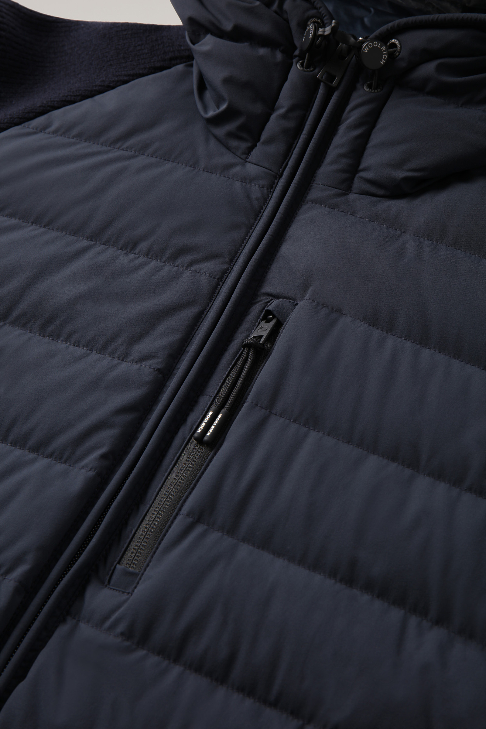 Stretch Nylon Sundance Hooded Hybrid Jacket Blue photo 7 | Woolrich