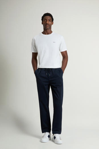 Pantalon Milton en sergé de coton teint en pièce Bleu photo 1 | Woolrich