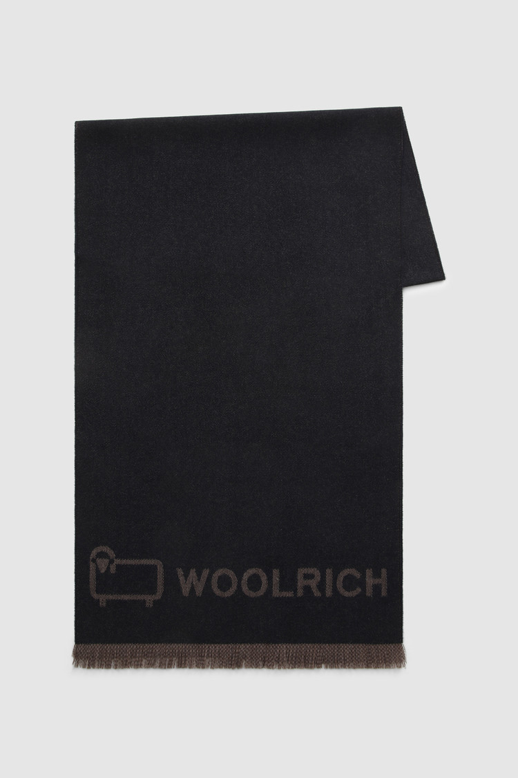 Schal aus reiner Schurwolle mit Logo