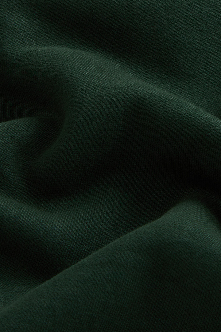 Felpa girocollo da ragazzi in puro cotone tinta in capo con stampa sul retro Verde photo 7 | Woolrich