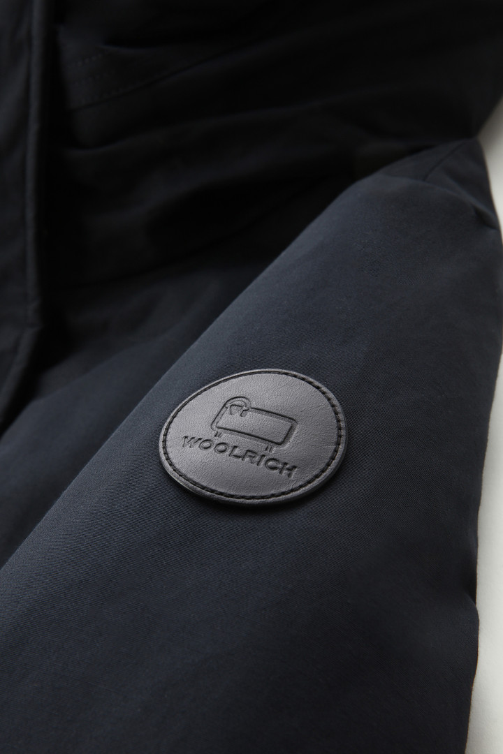 Boulder Parka en Ramar Cloth avec capuche et col amovible en fourrure synthétique Bleu photo 8 | Woolrich