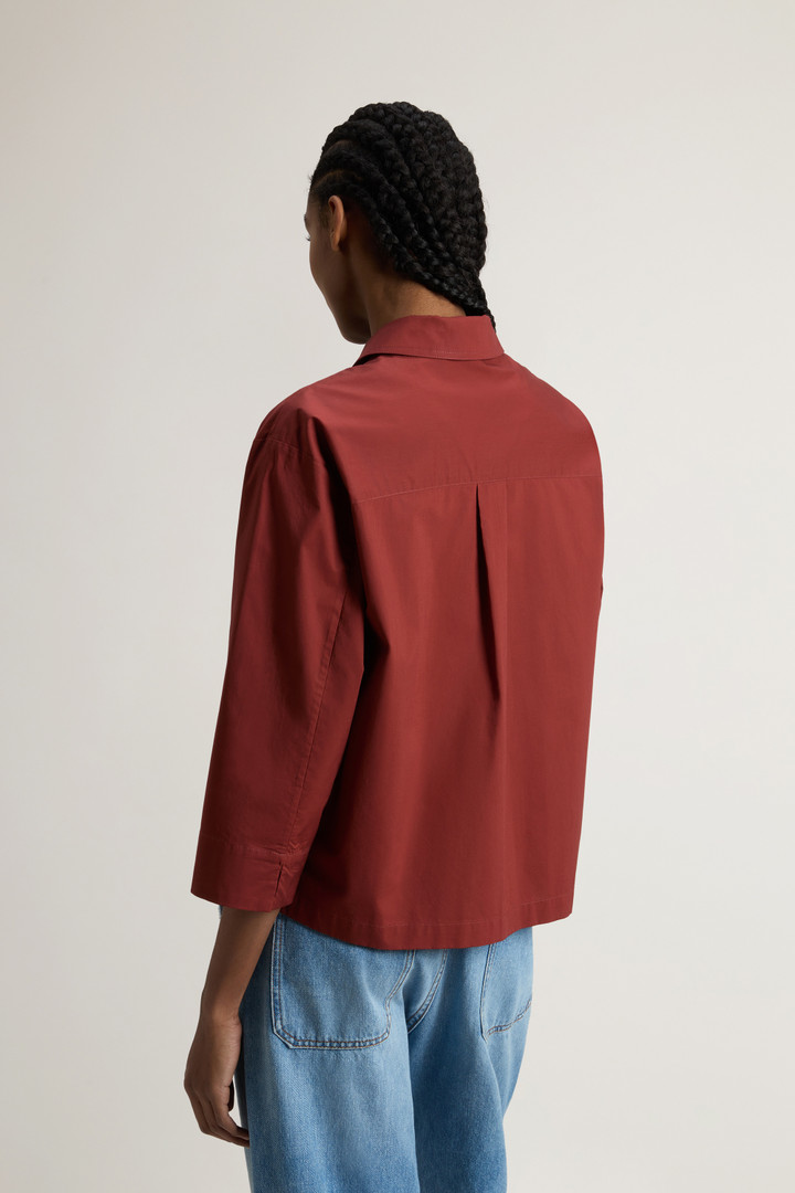 Shirt in Pure Cotton Poplin Red photo 3 | Woolrich