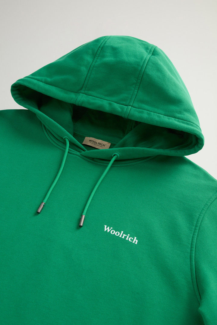 Sweat-shirt à capuche en pur coton Vert photo 6 | Woolrich