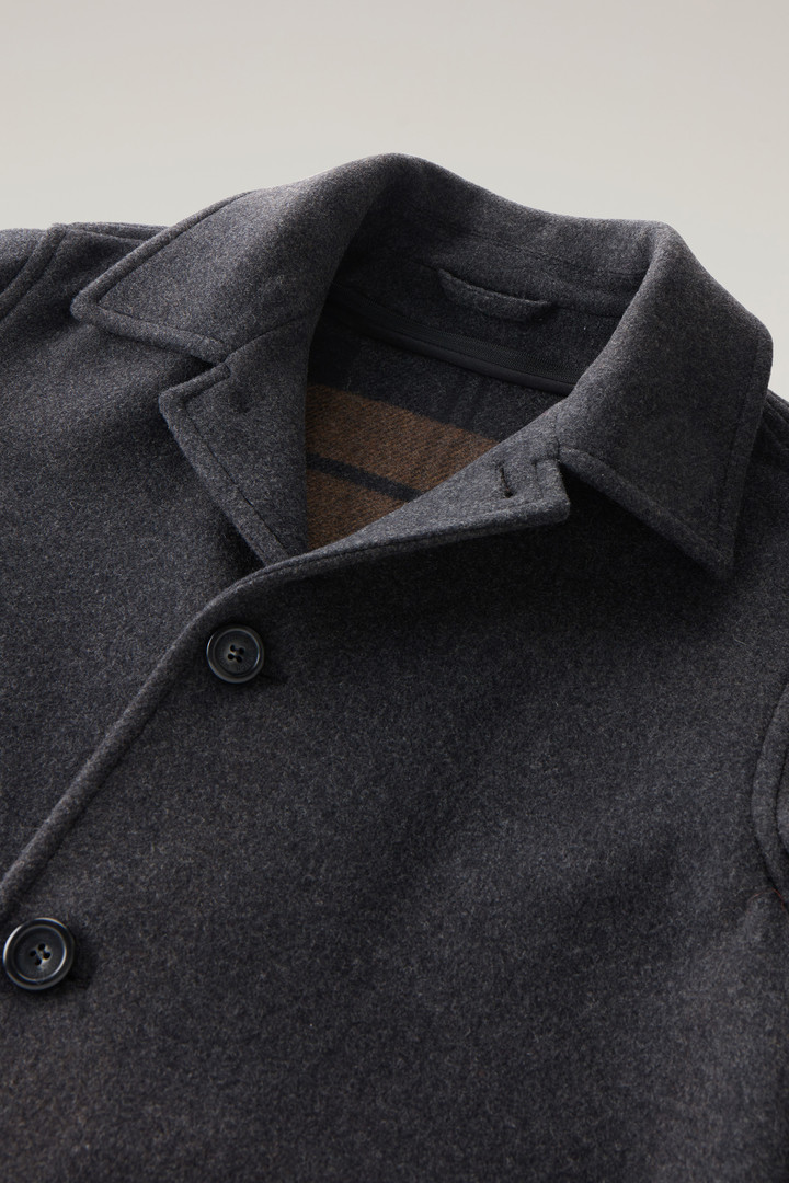 Coat in Recycled Italian Wool Blend Gray photo 3 | Woolrich