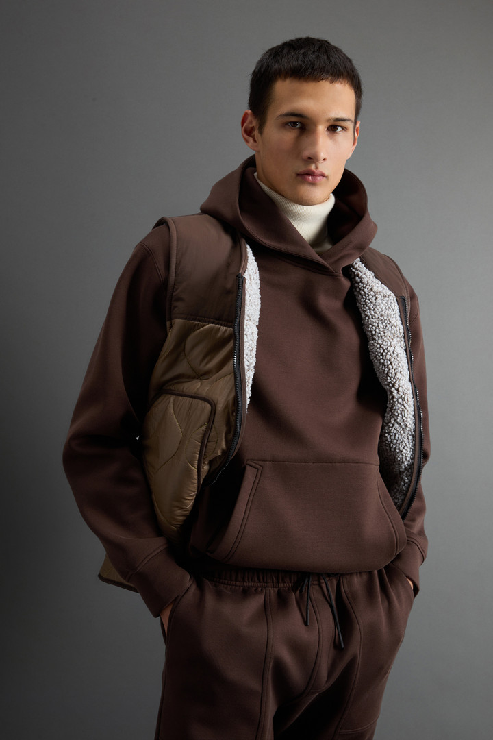 Wool-Blend Hoodie with Pouch Pocket by Todd Snyder Brown photo 4 | Woolrich