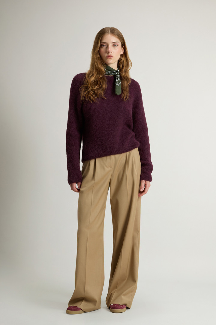 Stückgefärbter Pullover mit Rundhalsausschnitt aus Alpaka-Wollmischung Rot photo 2 | Woolrich