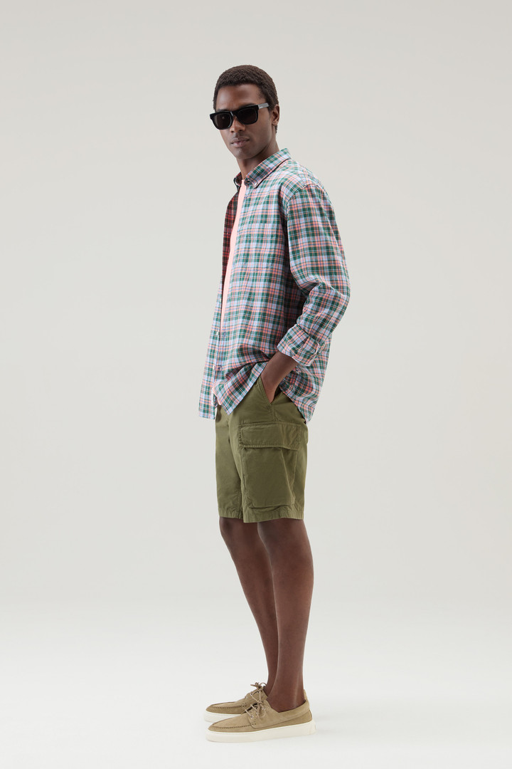Checked Madras Shirt in Pure Cotton Green photo 2 | Woolrich
