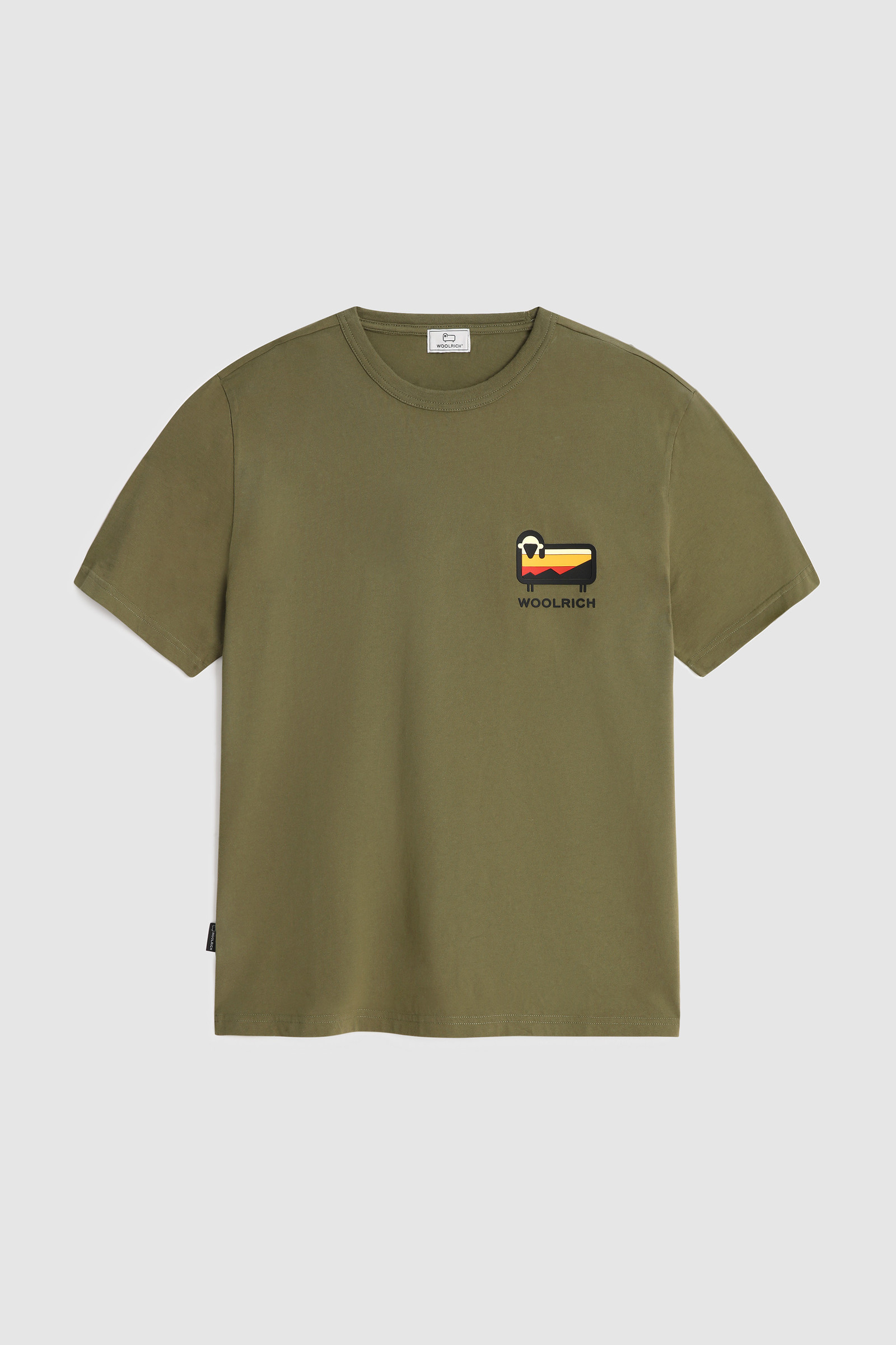 T-Shirt with Multicolor Sheep Logo Green photo 4 | Woolrich