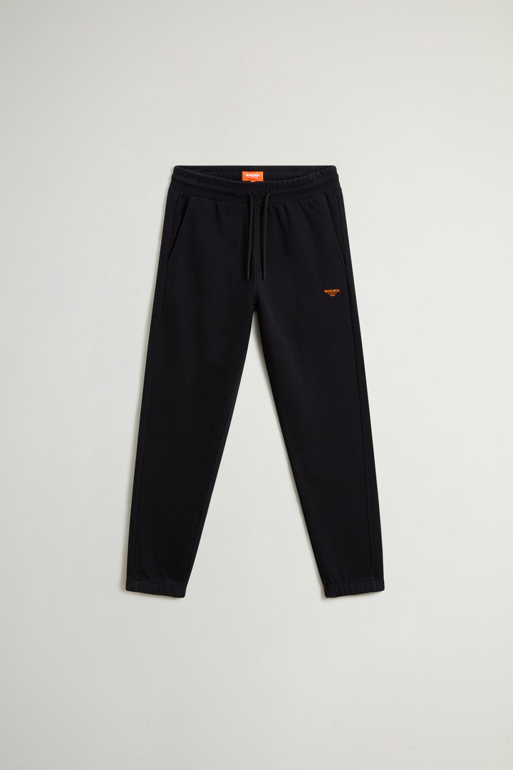 Teen Boys’ Pure Cotton Fleece Sports Pants Black photo 1 | Woolrich