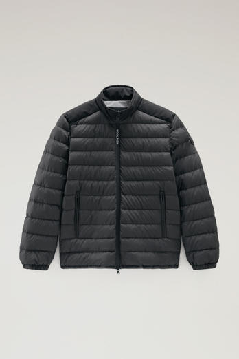 Bering Tech Lightweight Hybrid Down Jacket in Microfibre Black | Woolrich