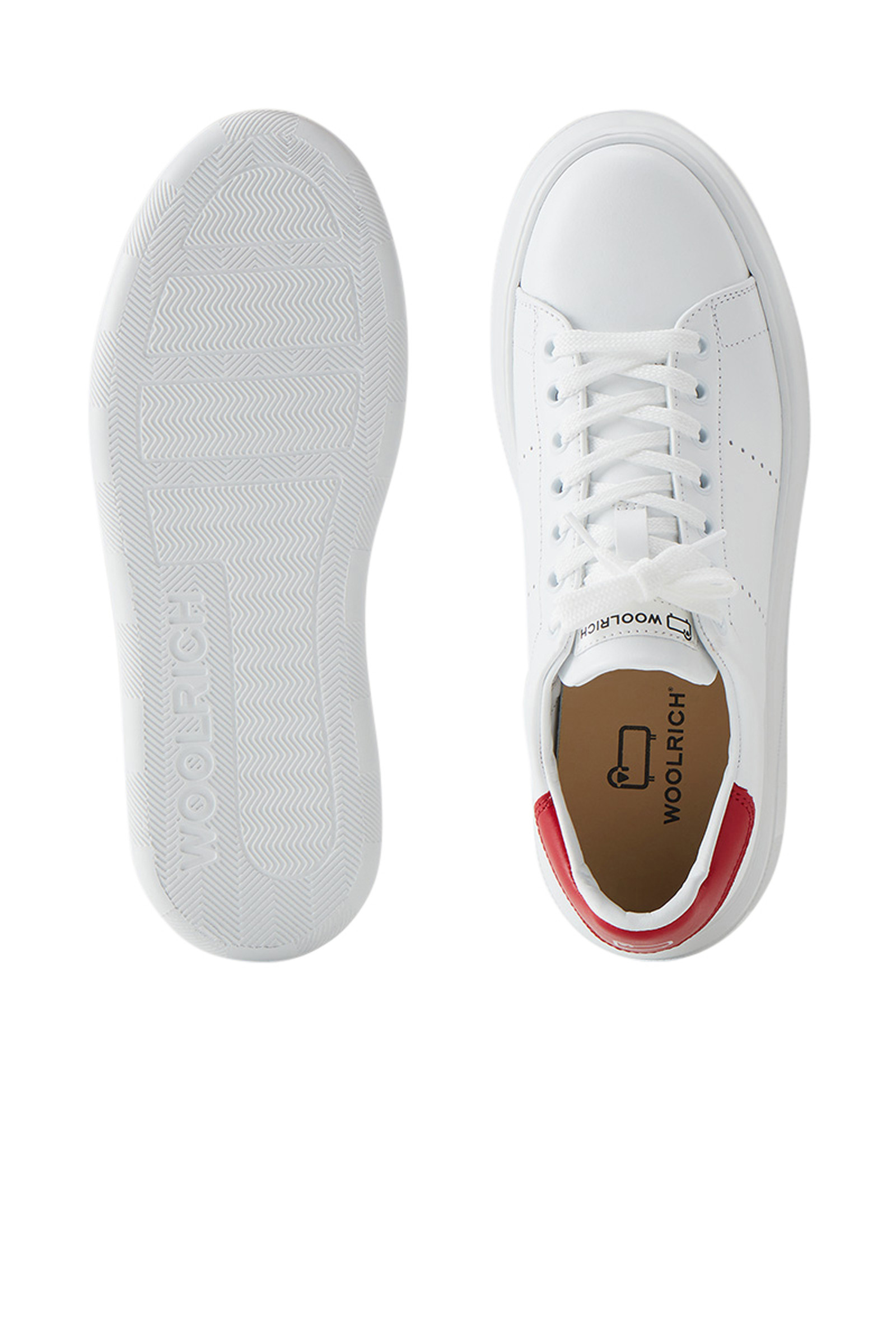 Kalfsleren Chunky Court-sneakers met contrasterende details photo 4 | Woolrich
