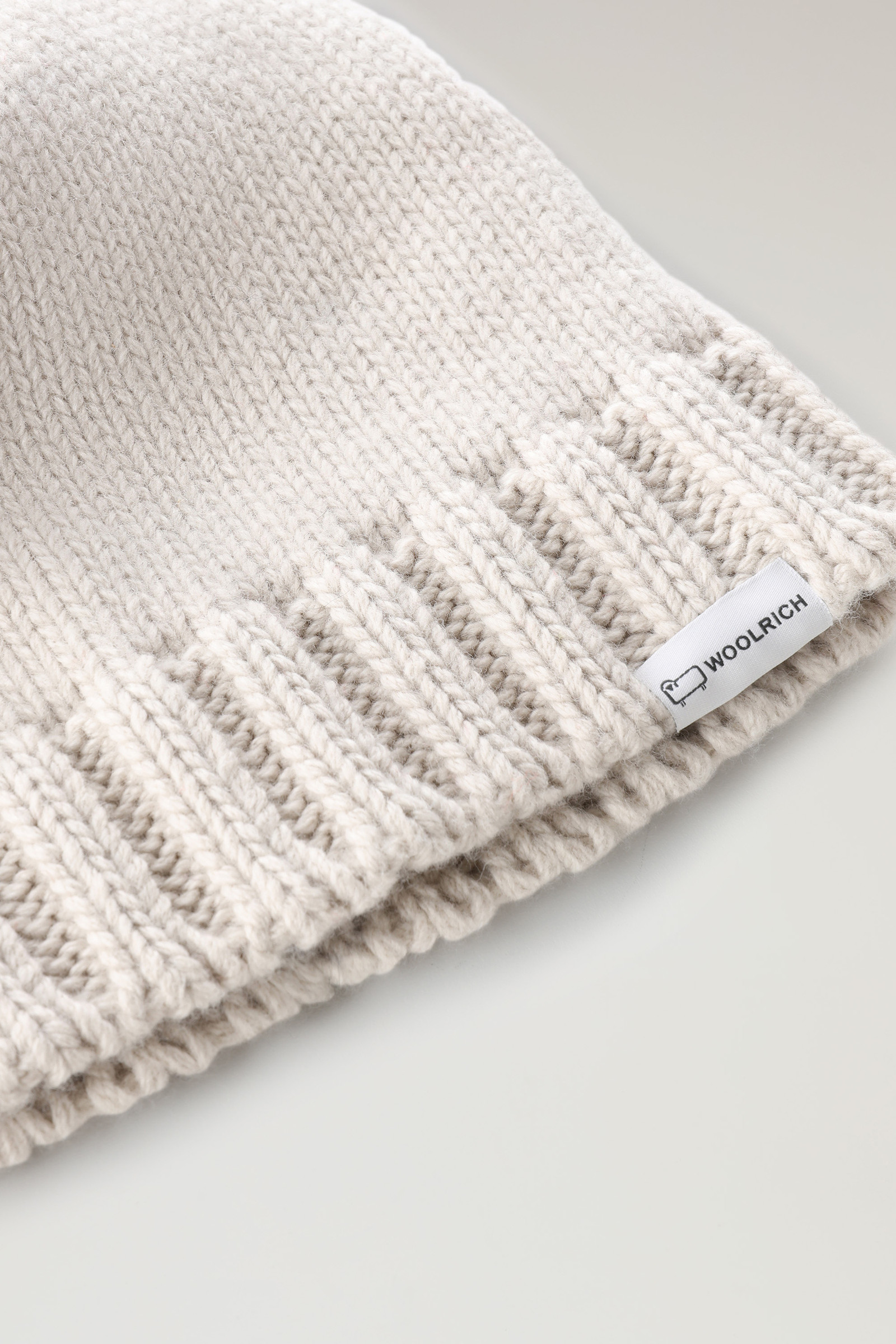 Unisex Soft Wool Beanie in Virgin Wool White photo 2 | Woolrich
