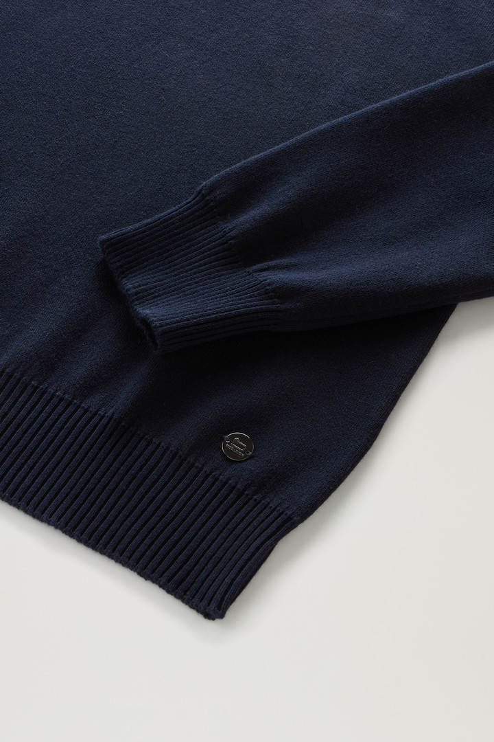 Turtleneck Sweater with Half-Zip Blue photo 7 | Woolrich